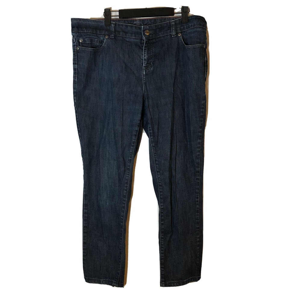 L.L. Bean Jeans Slim Leg Straight Fit 14 Petite 14P